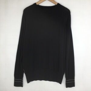 Icebreaker Men’s Merino Wool Lightweight Sweater Black Crewneck Pullover